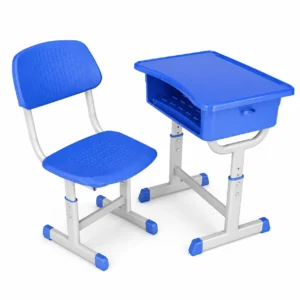 High Quality 620x420x760mm Injection Molded Student Desk And Chair Set For School Classroom