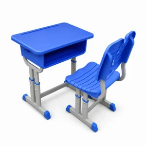 Durable Double Column Injection Molded School Desk And Chair Set For Classroom