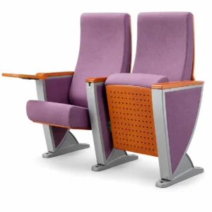 Premium Durable Auditorium Chair With Hidden Writing Board And Aluminum Alloy Frame For Public Seating